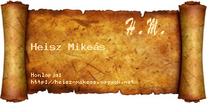 Heisz Mikeás névjegykártya